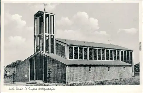 Ansichtskarte Heiligenhafen Kath. Kirche St. Ansgar 1965