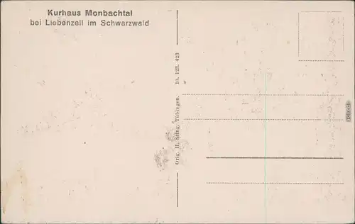 Ansichtskarte Bad Liebenzell Partie am Kurhaus Mohnbachzell 1916 