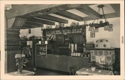 Ansichtskarte Kössen (Tirol) Gaststube - Cafe Post 1938 