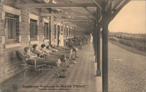 Ansichtskarte Magnée-Fléron Liegehalle - Sanatorium Provincial 1928 