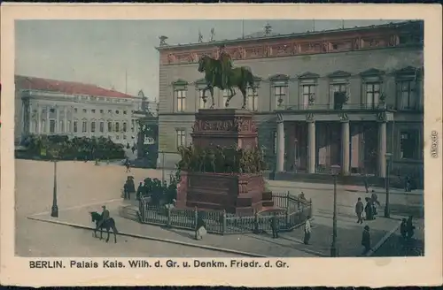 Ansichtskarte Berlin Palais Kaiser Wilhelm der Große 1922 