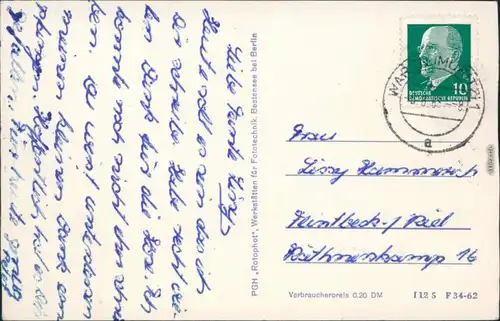 Ansichtskarte Waren (Müritz) Stadtteilanischten 1962