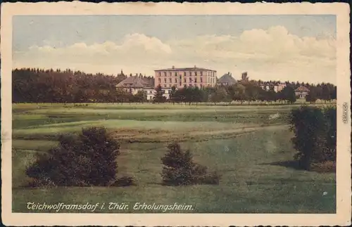 Ansichtskarte Teichwolframsdorf Panorama-Ansicht mit Erholungsheim 1929