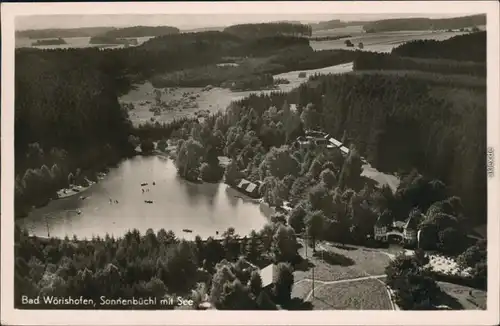 Ansichtskarte Bad Wörishofen Sonnenbüchl mit See 1954