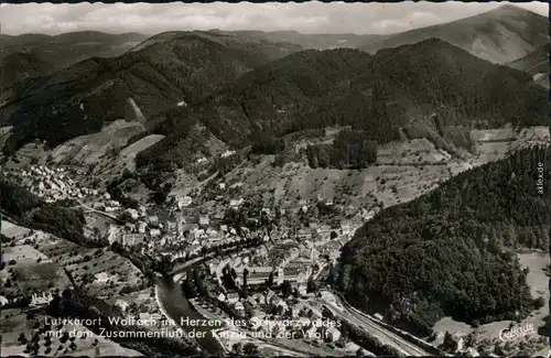 Ansichtskarte Wolfach (Schwarzwald) Luftbild 1962