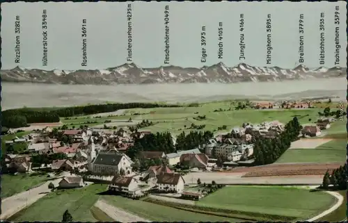 Ansichtskarte Höchenschwand Panorama-Ansicht mit Bergmassiv 1968