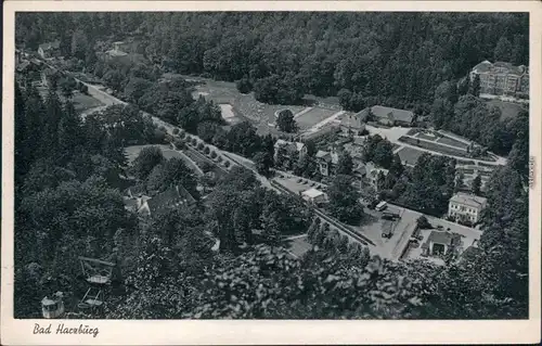 Ansichtskarte Bad Harzburg Blick auf die Stadt - Seilbahn 1953 