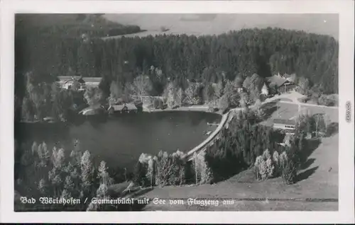 Ansichtskarte Bad Wörishofen Luftbild Sonnenbüchl mit See 1932 