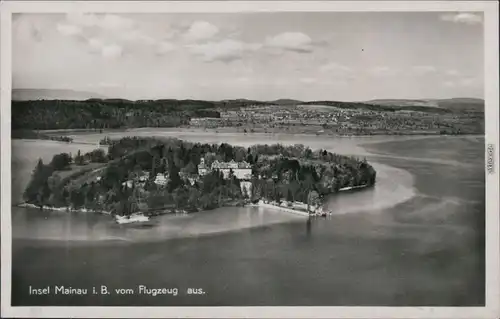 Ansichtskarte Konstanz Luftbild - Insel Mainau 1935