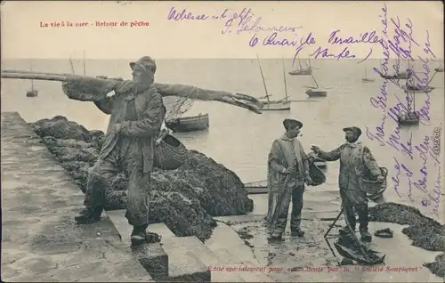 _Frankreich France Francaise  Retour de Peche/Rückkehr vom fischen 1919