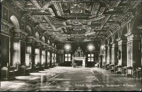 Ansichtskarte Heiligenberg (Bodenseekreis) Schloß - Rittersaal 1955