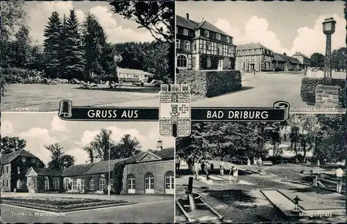 Bad Driburg Liegewiese, Kurhotel u. Kurhäuser, Trink Minigolfplatz 1965