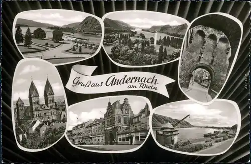 Ansichtskarte Andernach Überblick, Tor, Kirche, Ortsmotiv 1961