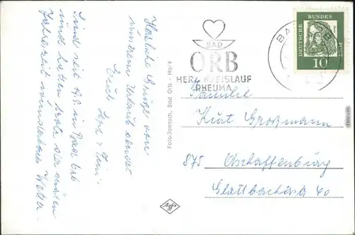 Ansichtskarte Bad Orb Haselruh, Haselquelle, Im Tal, Talblick 1962