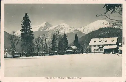 Ansichtskarte Griesen-Garmisch-Partenkirchen Forsthaus 1926