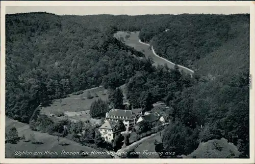 Ansichtskarte Grenzach-Wyhlen Luftbild - Pension zur Himmelspforte 1939