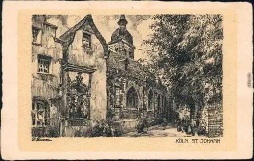 Ansichtskarte Köln Coellen | Cöln St. Johann-Baptist 1928
