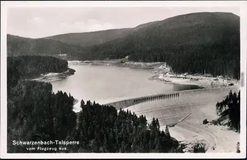 Ansichtskarte Forbach (Baden) Schwarzenbach-Talsperre mit Staumauer 1935