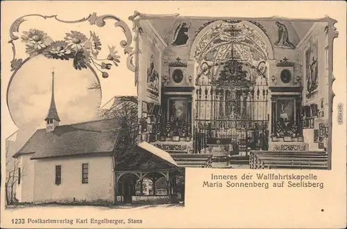 Seelisberg 2 Bild: Innen und außen Wallfahrtskapelle Maria Sonnenberg 1908 