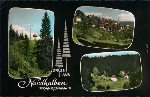 Ansichtskarte Nordhalben Kreuz, Überblick, Ortsmotiv 1967