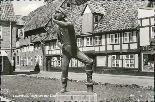 Ansichtskarte Lauenburg (Elbe) Rufer an der Elbe - Fachwerkhäuser 1968