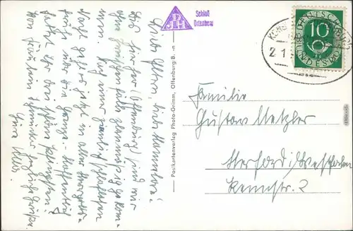 Ansichtskarte Ortenberg (Baden) Schloss Ortenberg 1936  Bahnpoststempel