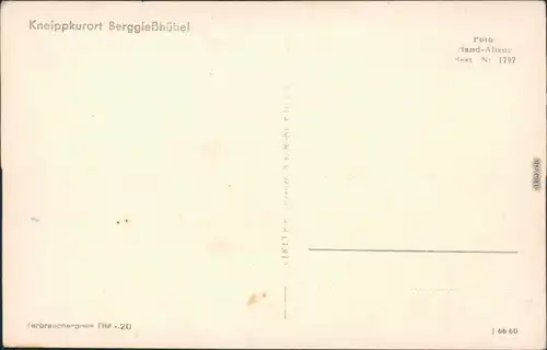 Berggießhübel-Bad Gottleuba-Berggießhübel Straßenansicht xx 1960