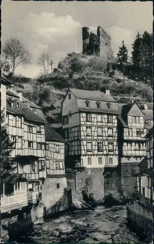 Ansichtskarte Monschau/Eifel bis 1918 Montjoie Haller-Ruine 1957