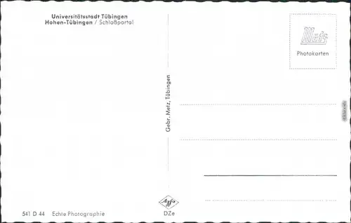 Ansichtskarte Tübingen Schloss Hohentübingen: Schlossportal 1964