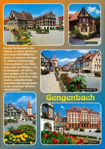 Gengenbach Schwarzwald Marktplatz, Engelgasse, Victor-Kreetz-Str.,  1995