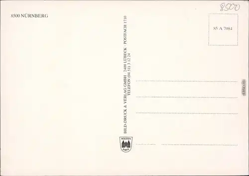 Ansichtskarte Nürnberg Kaiserburg - verschiedene Perspektiven 1985