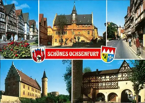 Ansichtskarte Ochsenfurt Stadtteilansichten 1993