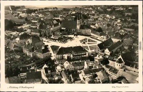 Ansichtskarte Altötting Luftbild mit Dom 1934