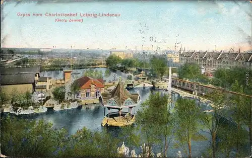 Ansichtskarte Lindenau-Leipzig Charlottenhof 1909