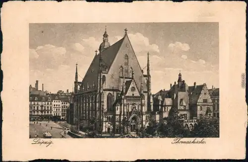 Ansichtskarte Leipzig Thomaskirche 1928