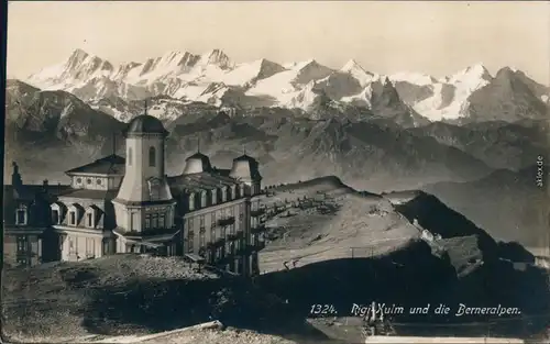 Ansichtskarte Arth SZ Rigi Kulm und die Berneralpen 1928