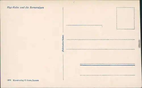 Ansichtskarte Arth SZ Rigi Kulm und die Berneralpen 1928