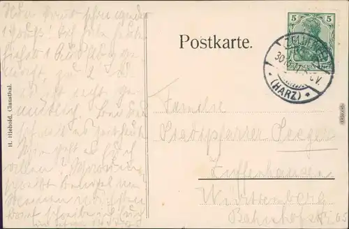 Ansichtskarte Clausthal-Zellerfeld Johanneser Kurhaus 1911