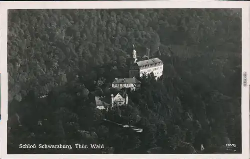 Ansichtskarte Schwarzburg Schloss Schwarzburg - Luftbild 1951