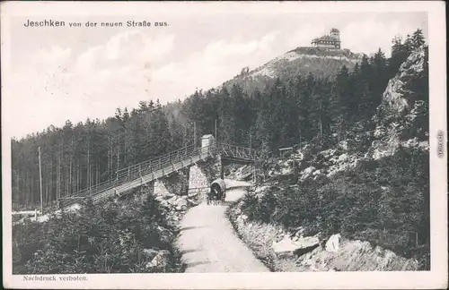 Ansichtskarte Reichenberg Liberec Weg zum Jeschken - Brücke 1917 