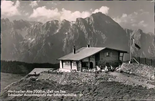 Ansichtskarte Thumersbach-Zell am See Gaststätte Hochzeller-Alm 1963