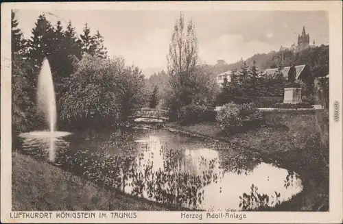 Ansichtskarte Königstein (Taunus) Herzog Adolf Anlage 1928 