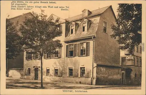 Ansichtskarte Weimar Schillerhaus 1909