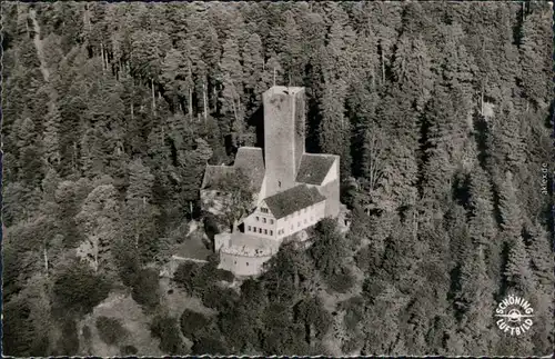 Ansichtskarte Bad Liebenzell Luftbild mit Burg Liebenzell 1953