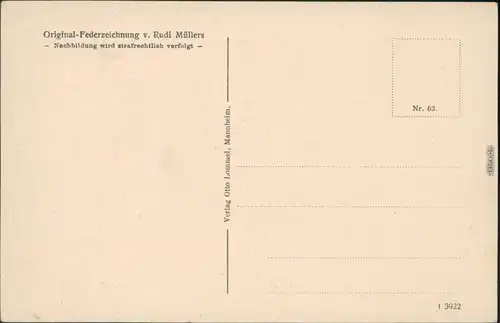 Ansichtskarte Heidelberg Gasthaus zum Ritter - Federzeichnung 1928 