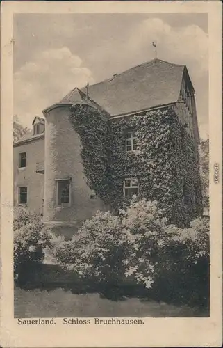 Ansichtskarte Bruchhausen-Olsberg Partie am Schloß Bruchhausen 1916 
