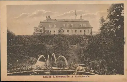 Ansichtskarte Lichtenwalde-Niederwiesa Schloß Lichtenwalde/Kurheim 1928