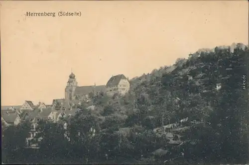 Ansichtskarte Herrenberg Blick auf die Stadt 1913 