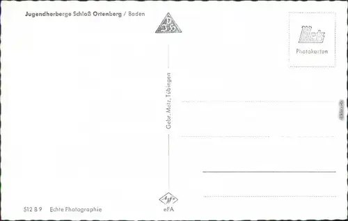 Ansichtskarte Ortenberg (Baden) Jugendherberge Schloss Ortenberg 1960