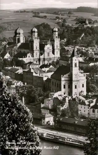 Ansichtskarte Passau Stadtpfarrkirche, Dom St. Stephan und Maria-Hilf 1964
